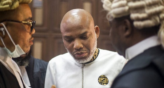 Read more about the article Nnamdi Kanu left to defend himself as legal team withdraws