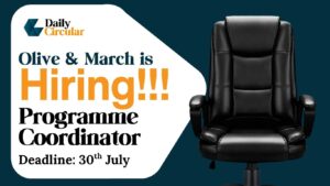 Read more about the article Apply now for Olive & March’s Programme Coordinator role in Abuja