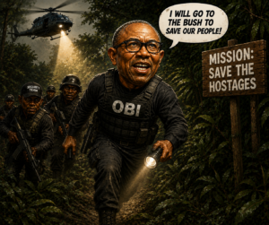 Read more about the article Peter Obi wants to storm the bush himself now?