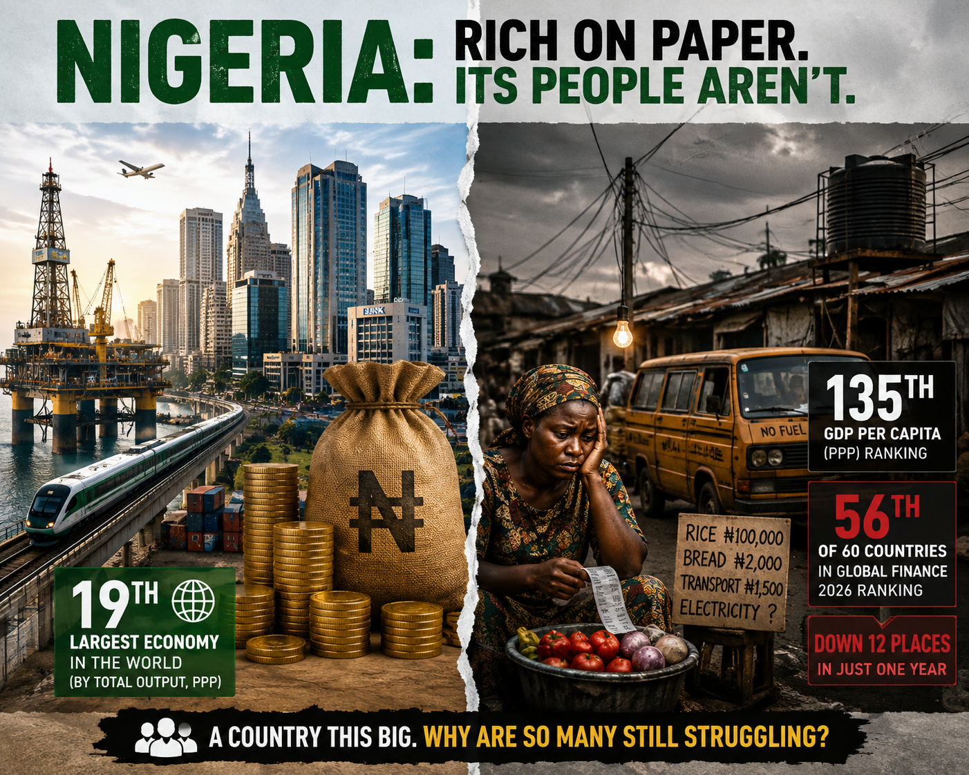 Read more about the article Nigeria is rich on paper. Its people aren’t